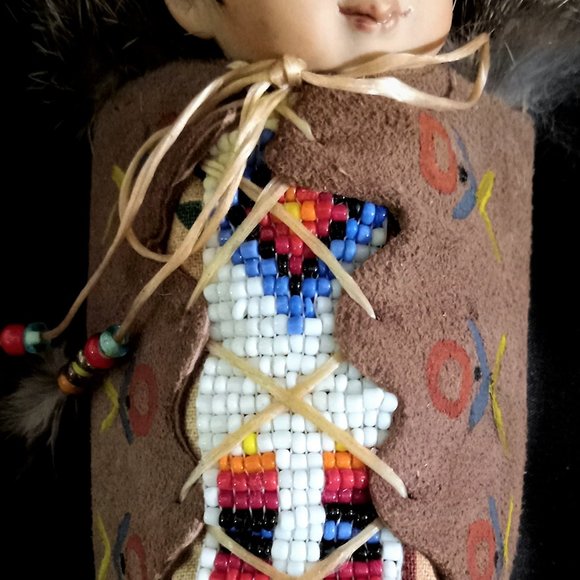 Bisque Native American Baby Doll 2010 Artist's Proof" by Sandra Wright Justiss - Picture 7 of 9